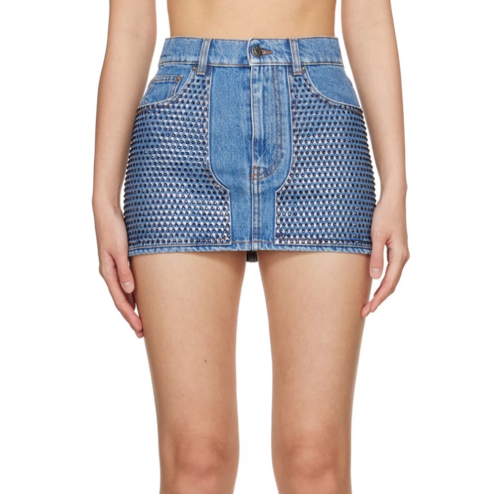 AREA - crystal embellished mini skirt